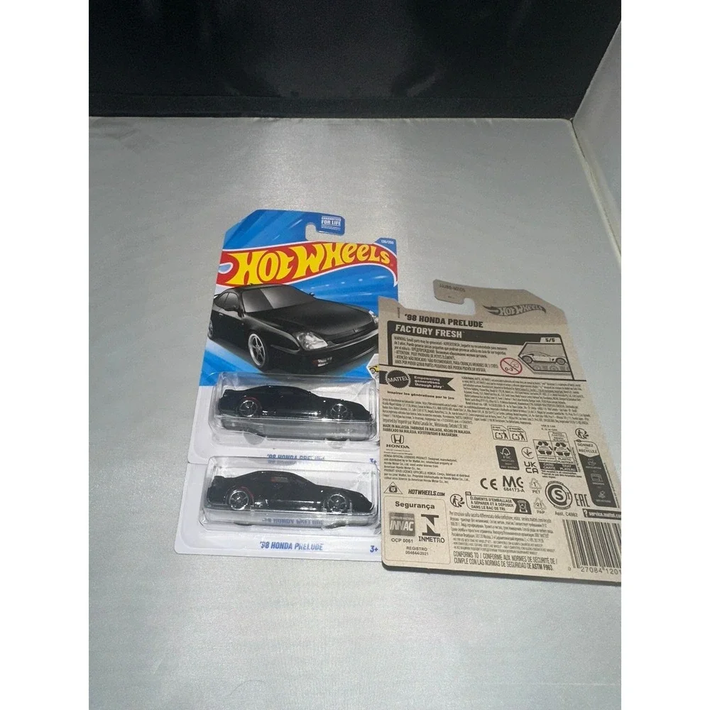 Hot Wheels 98‎ Honda Prelude Black Factory Fresh Lot of 3 Diecast Cars 138/250